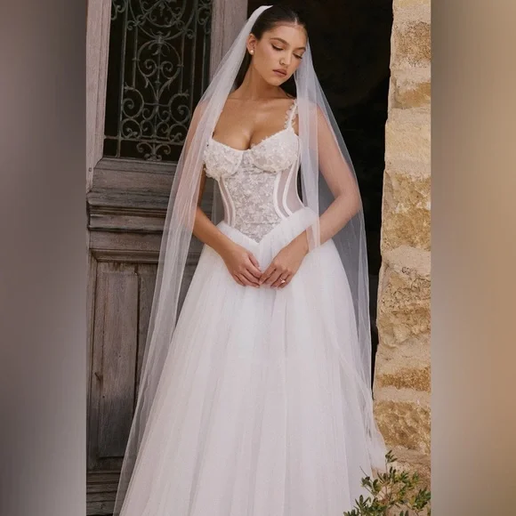 Nathalie House of CB White Wedding Dress - Picture 13 of 16